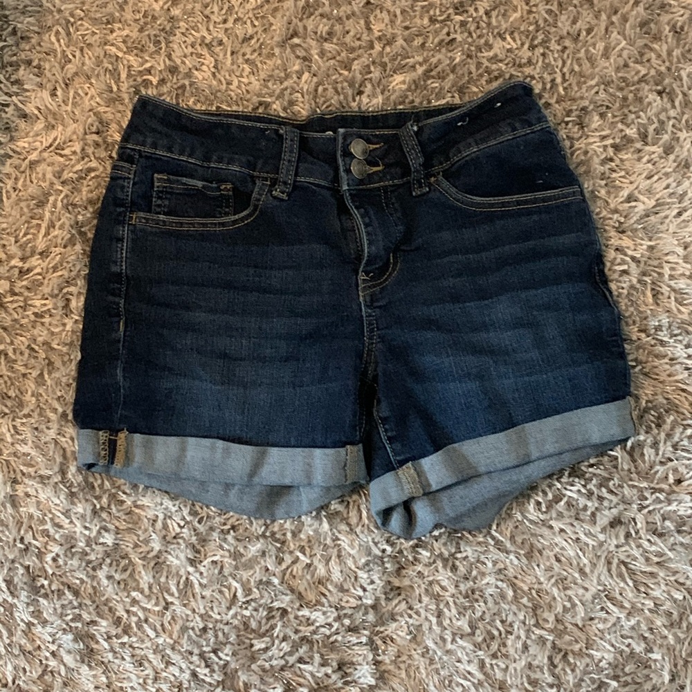 Dark wash shorts